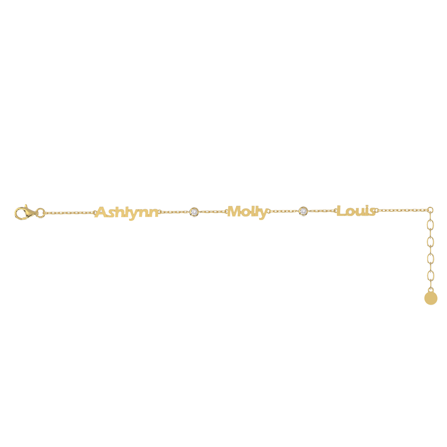 Linked by Love – Name Bracelet with Emotional Spark SB002