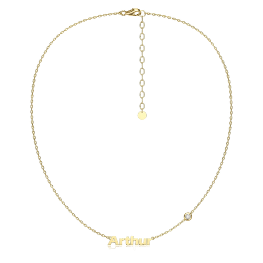 Name Necklace with Emotional Spark SN015C