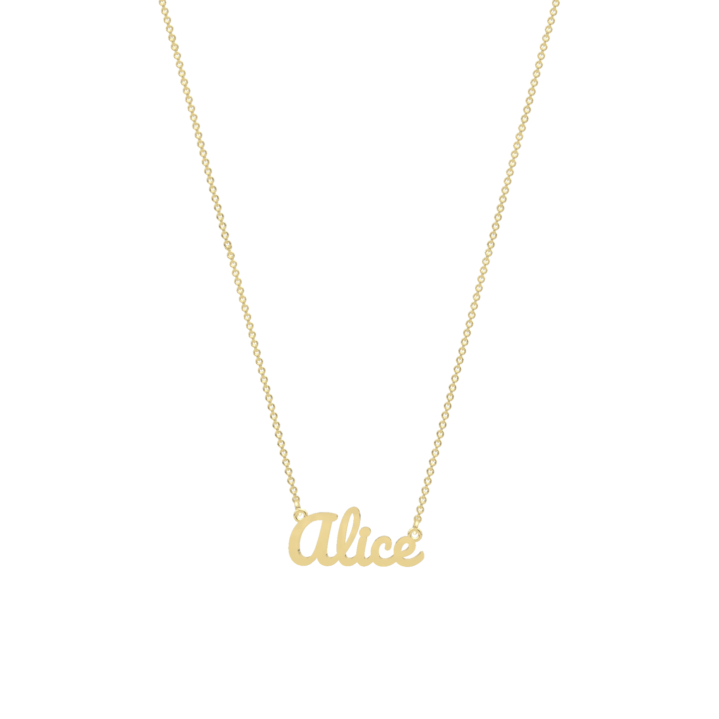 18K Gold Plated Script Name Necklace SN036G