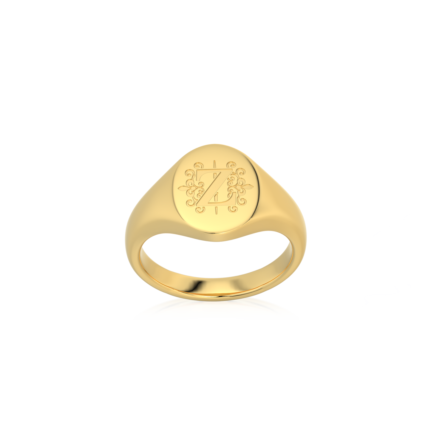 Oval Monogram Ring SR003H