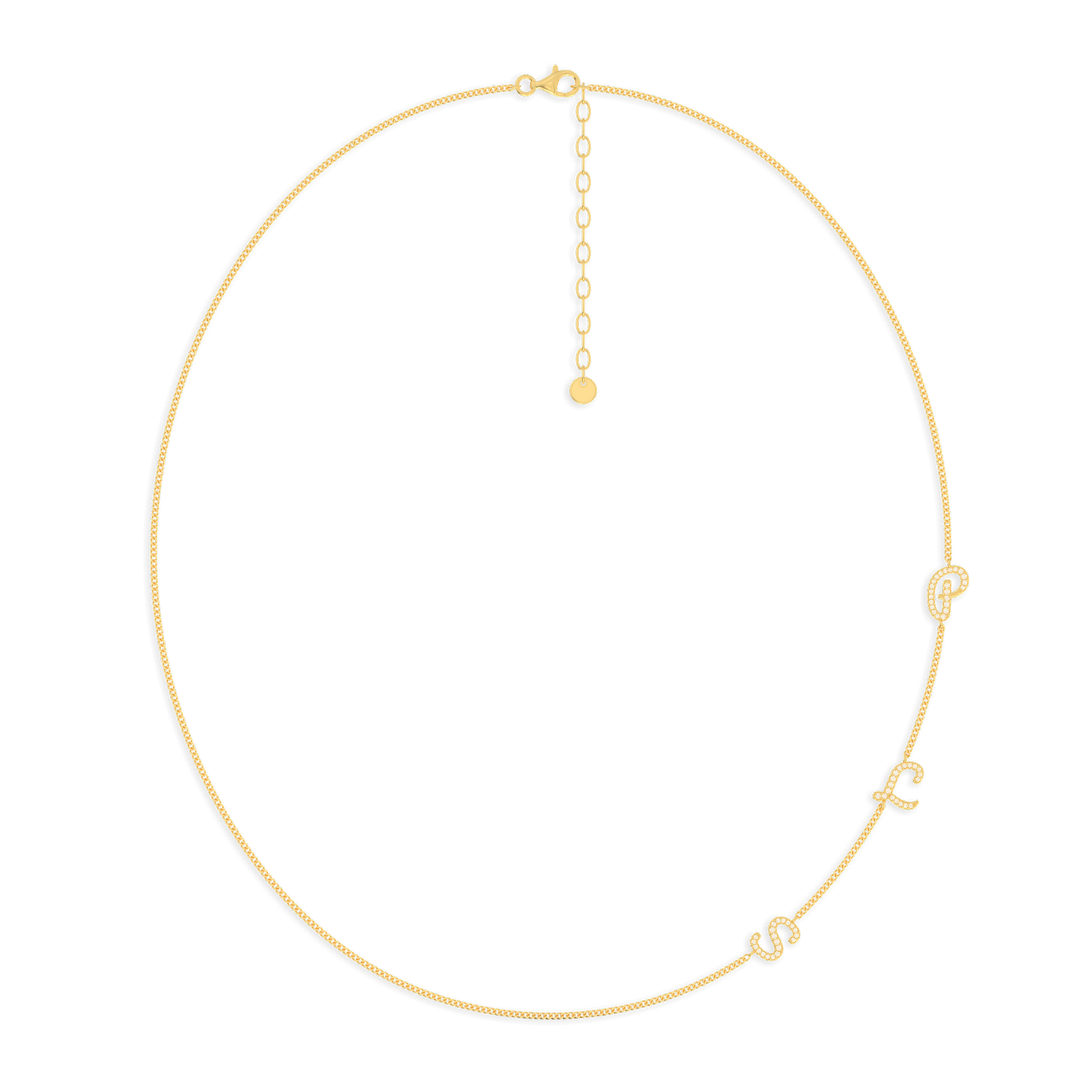 InitialLink Tilt Necklace SN024C