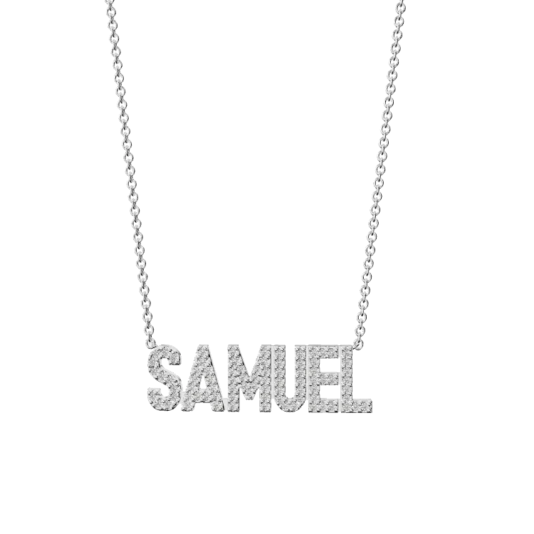 SAMUEL Signature name necklace AW24N002R