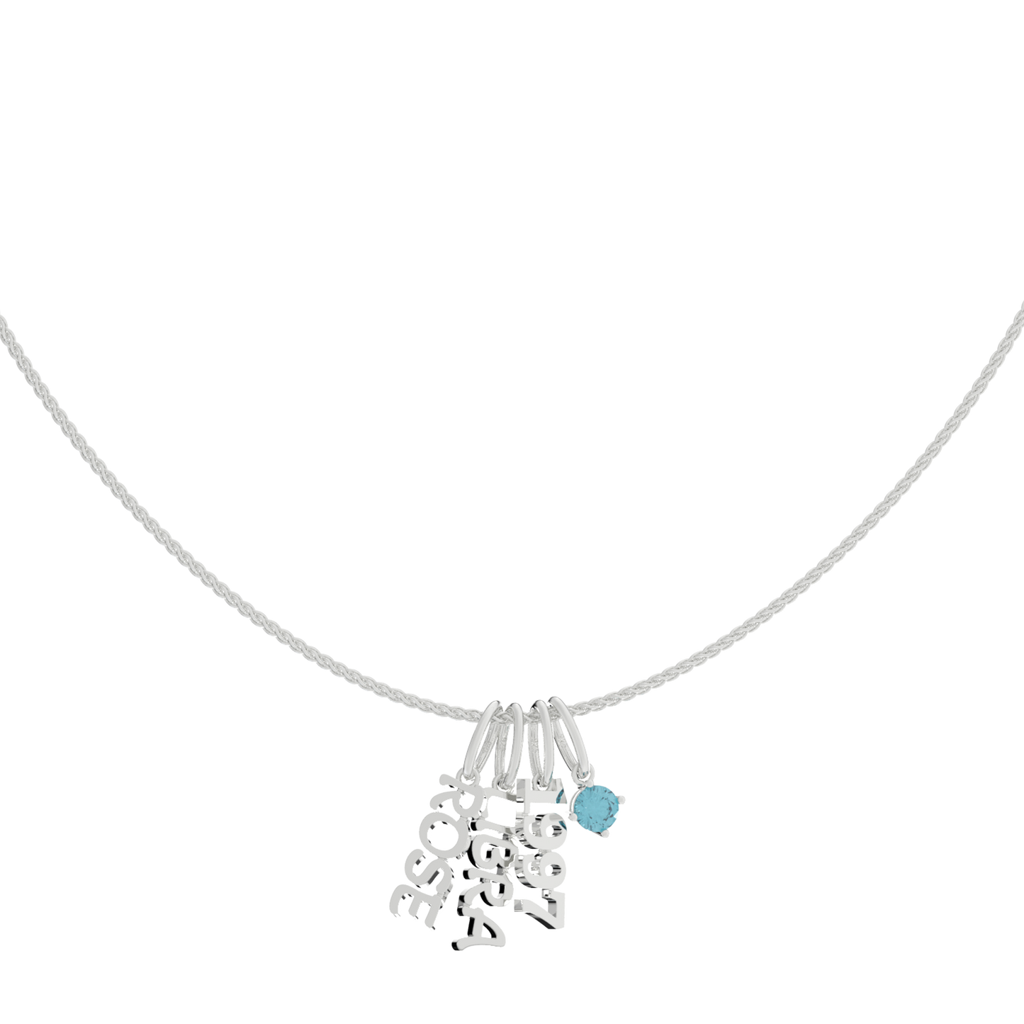 CharmStack Birthstone Name Necklace SN023R