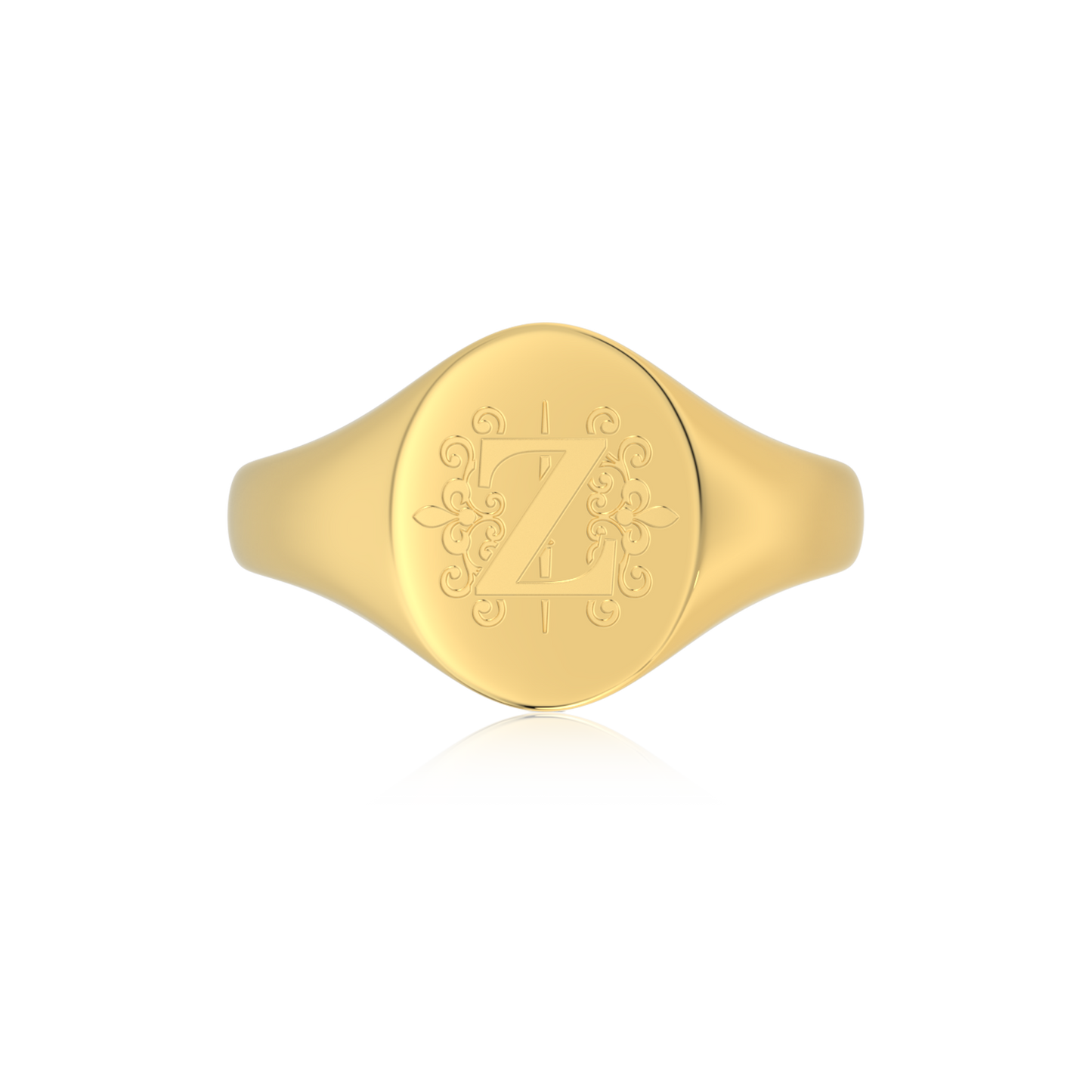 Oval Monogram Ring SR003H