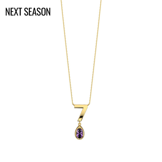 Personalized Gemstone Letter Necklace