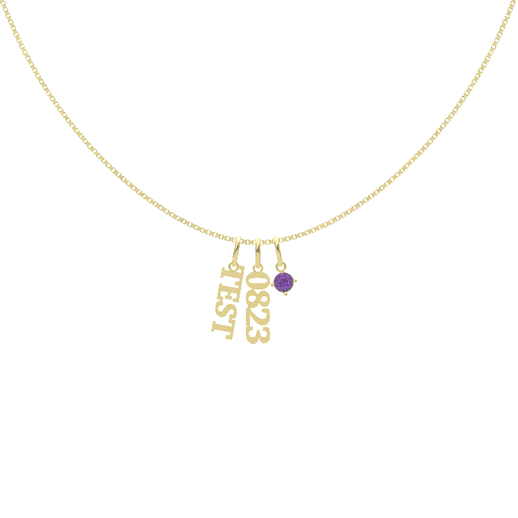 CharmStack Birthstone Name Necklace SN023G