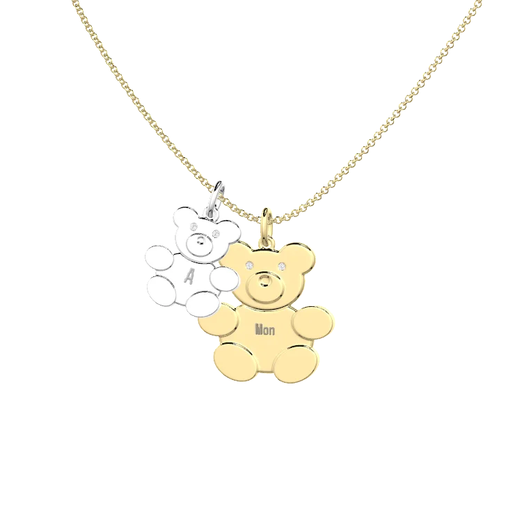 Teddy Family Necklace SN033G