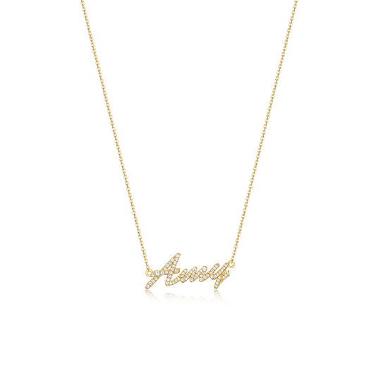 18k Gold Plated Luxe Name Necklace SN020G