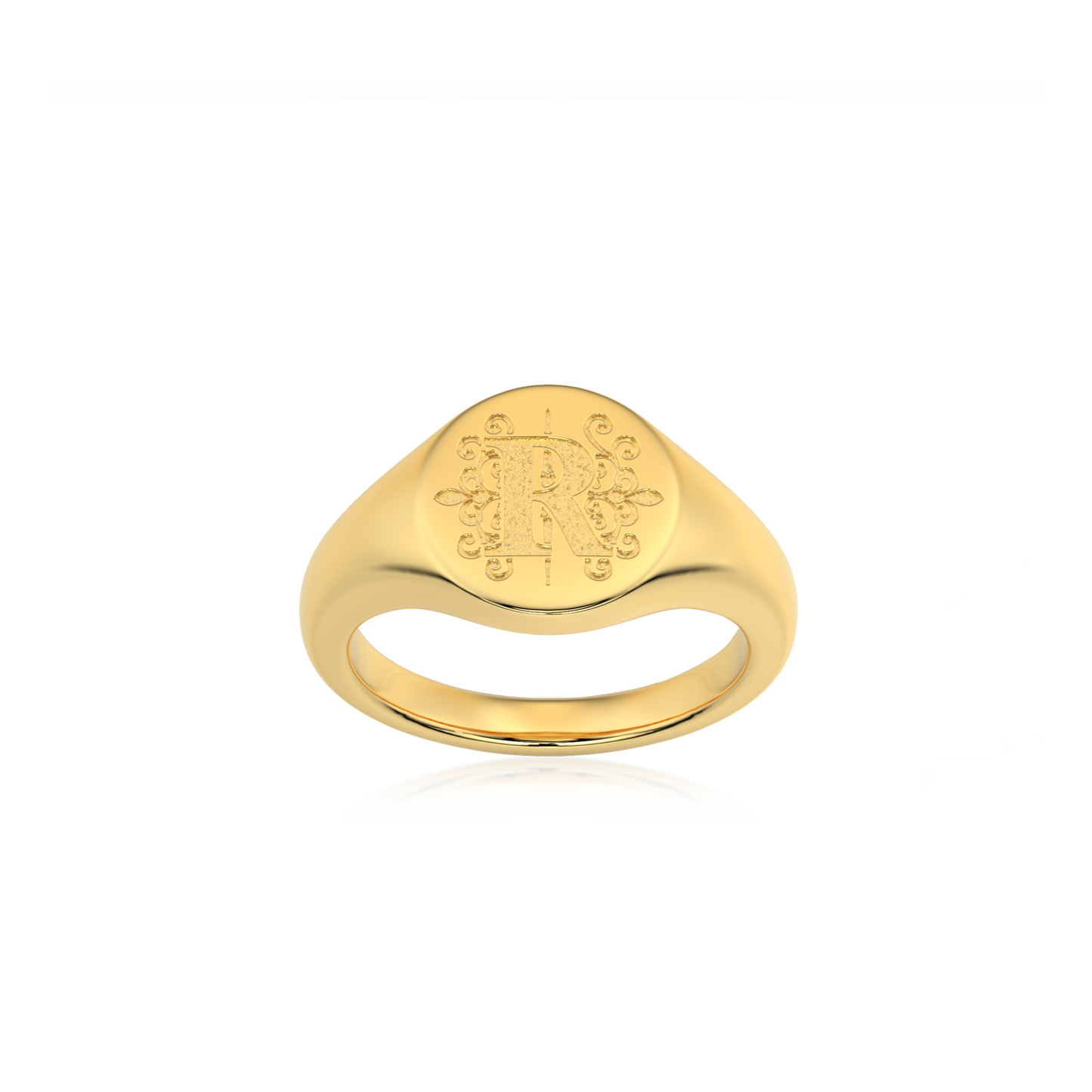 Round Monogram Ring SR003G
