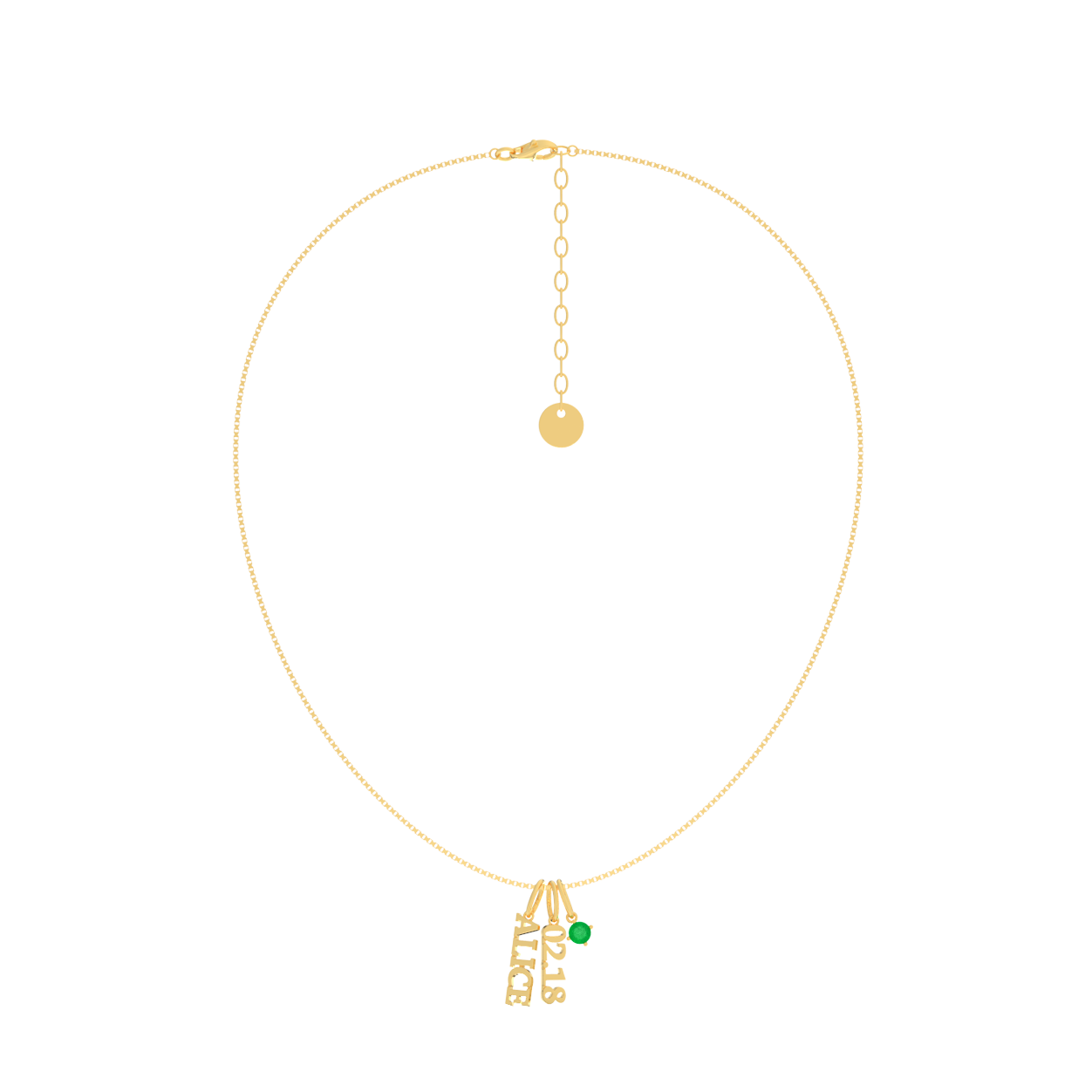 CharmStack Birthstone Name Necklace SN023G