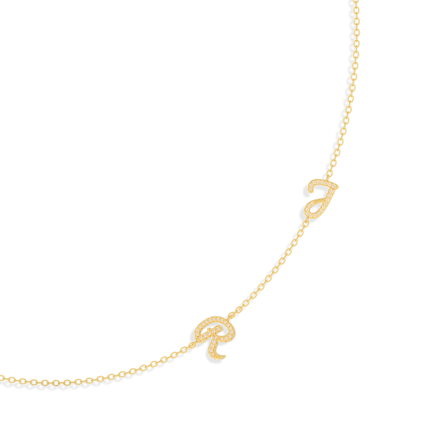 InitialLink Tilt Necklace SN024B