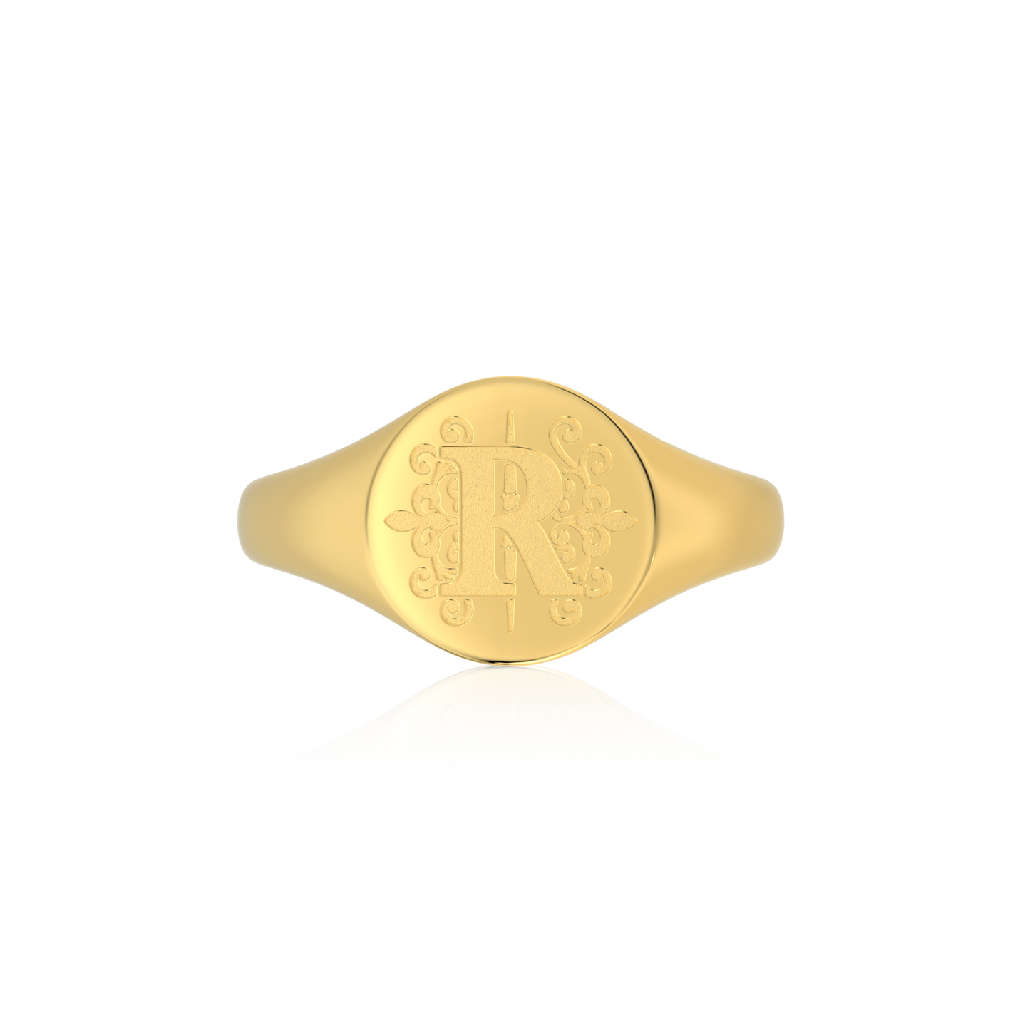 Round Monogram Ring SR003G