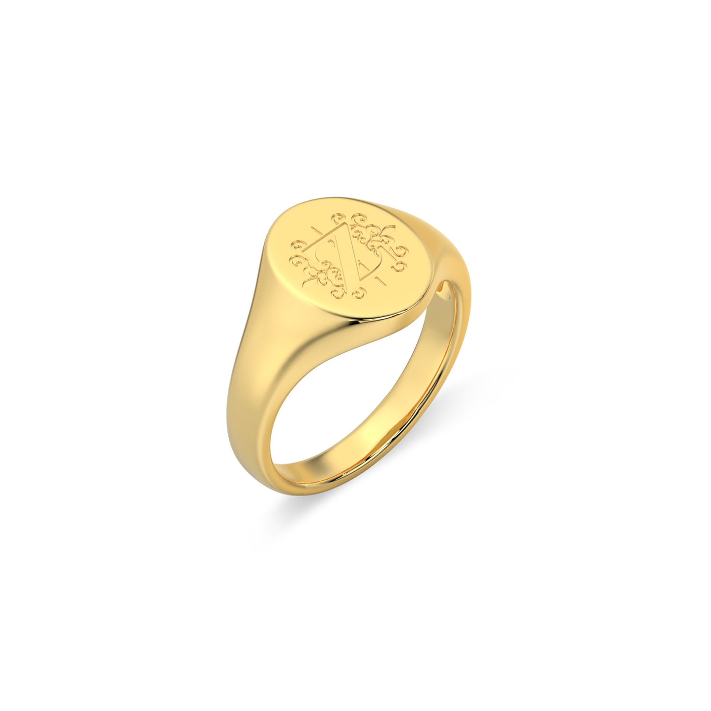 Oval Monogram Ring SR003H