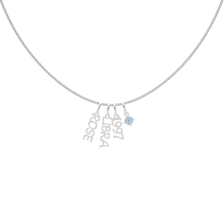 CharmStack Birthstone Name Necklace SN023R