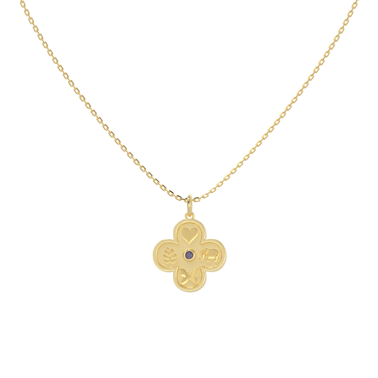 18k Gold Plate Elements Necklace
