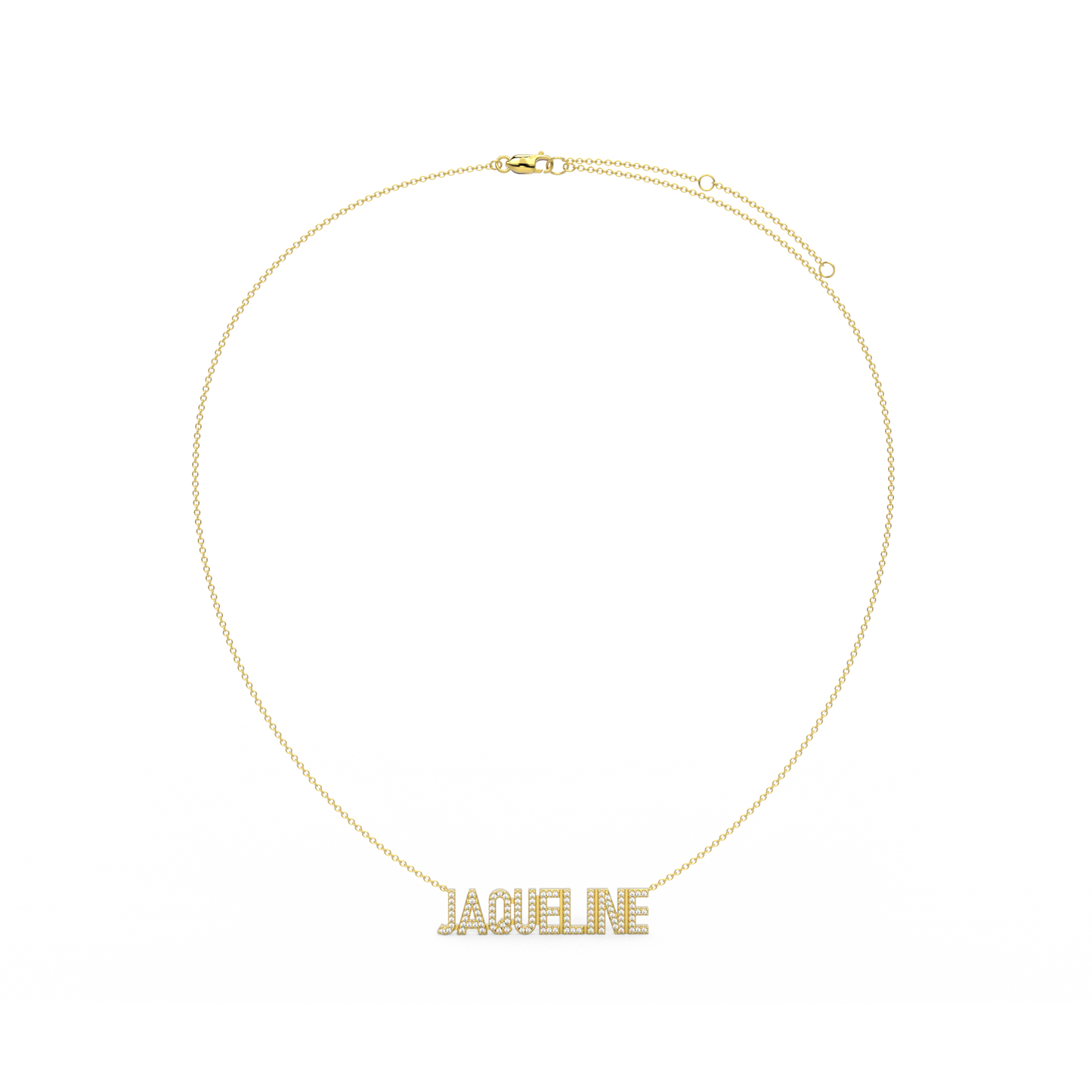 JAQUELINE Signature name necklace AW24N002GD