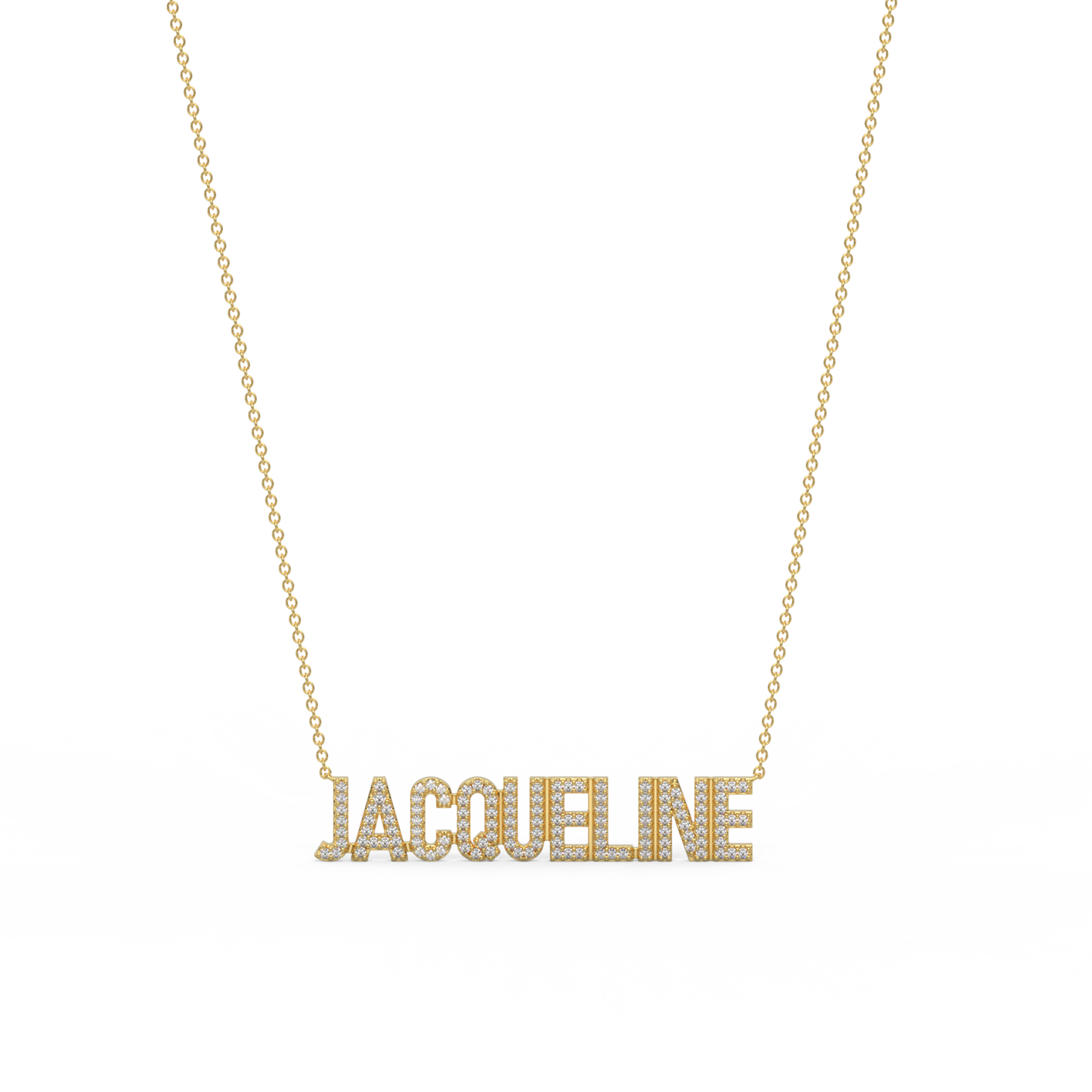 JAQUELINE Signature name necklace AW24N002GD