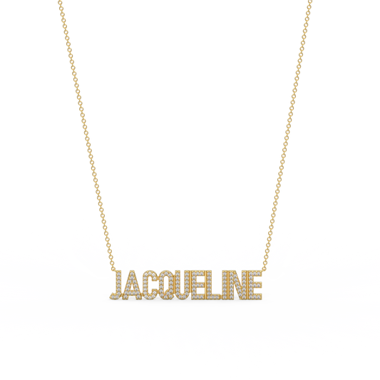 JAQUELINE Signature name necklace AW24N002GD