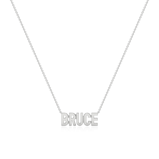 BRUCE Signature name necklace AW24N002RD