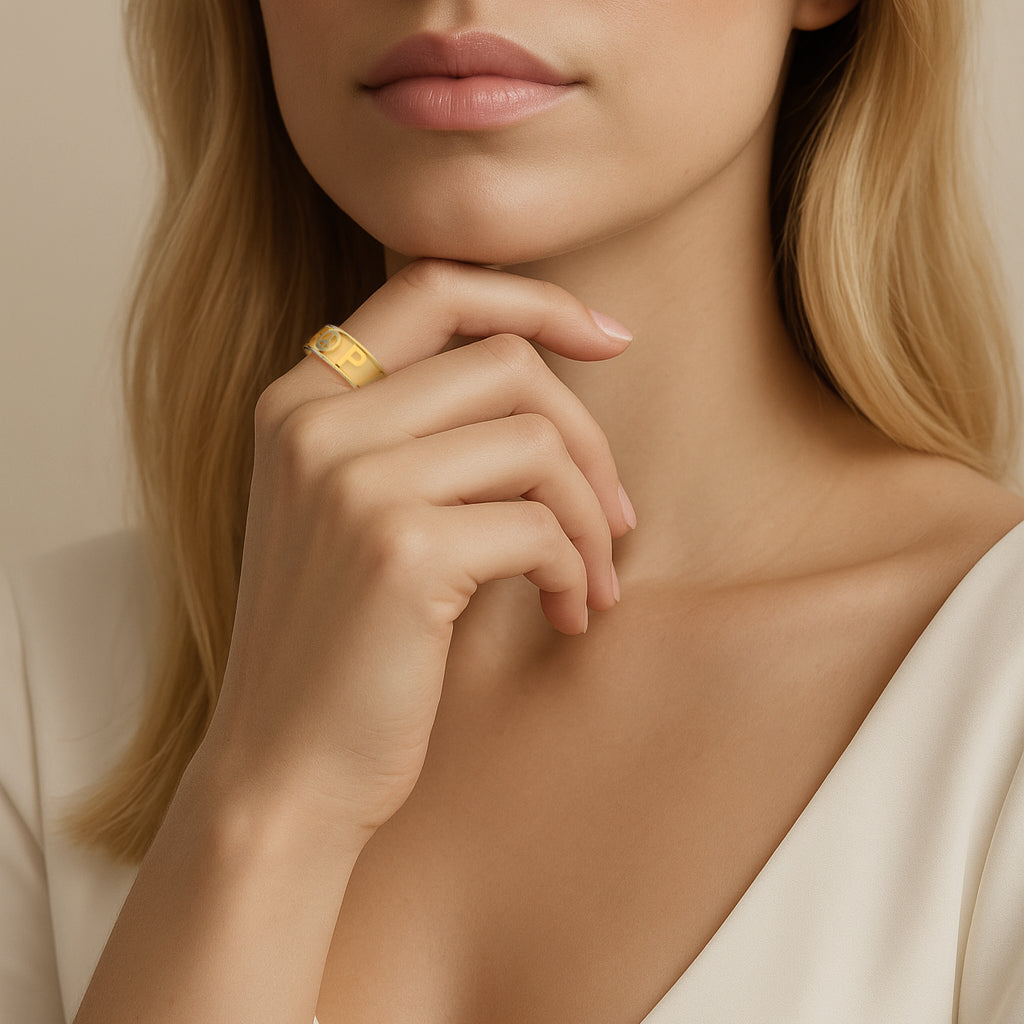 Milgrain CharmMark Lucky Ring SS25R002L