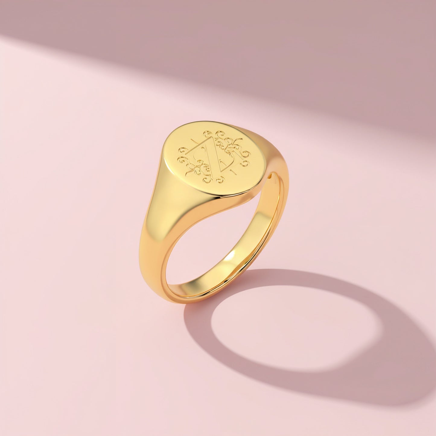 Oval Monogram Ring SR003H