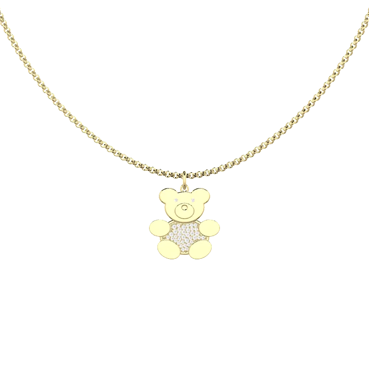 Teddy Family Necklace SN034G