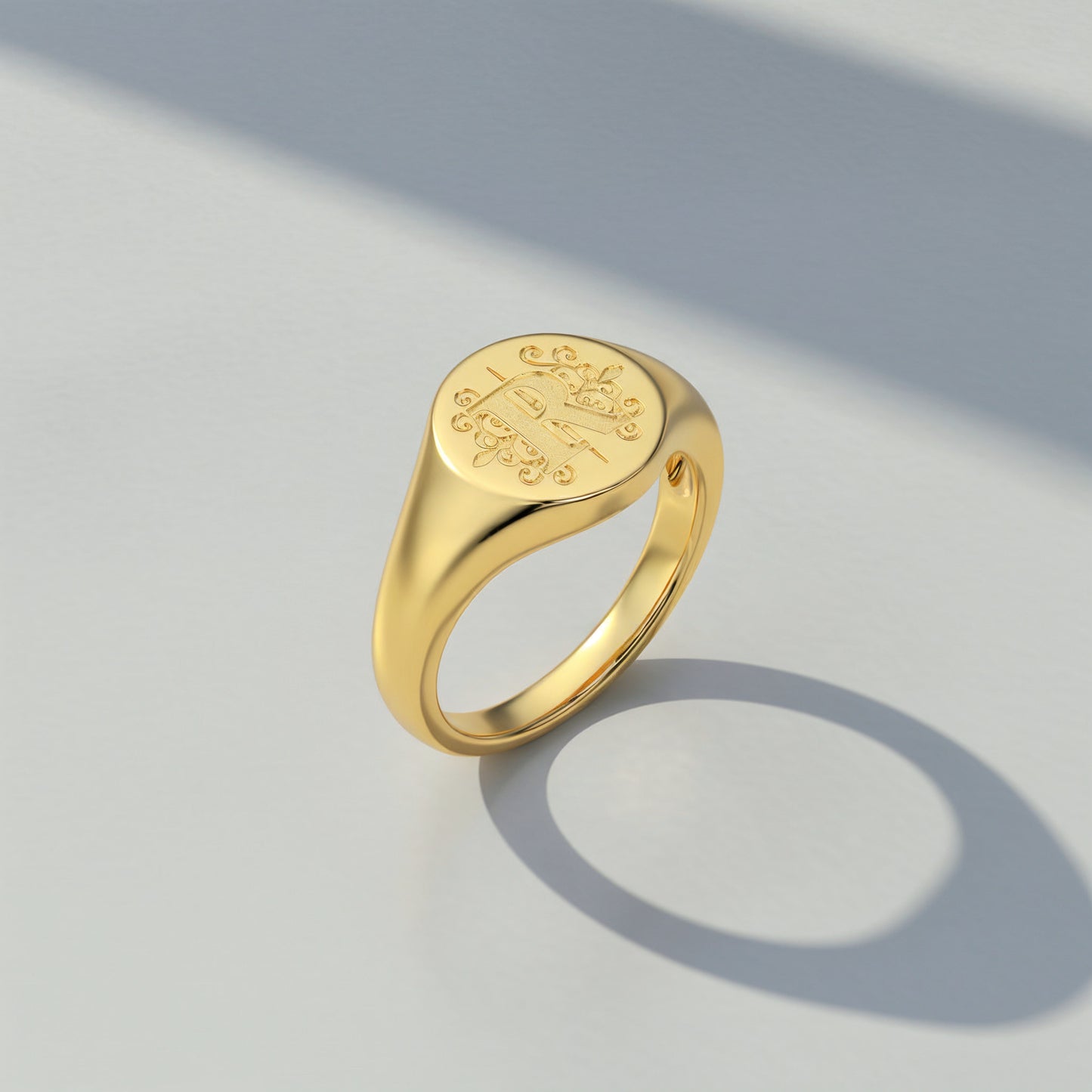 Round Monogram Ring SR003G