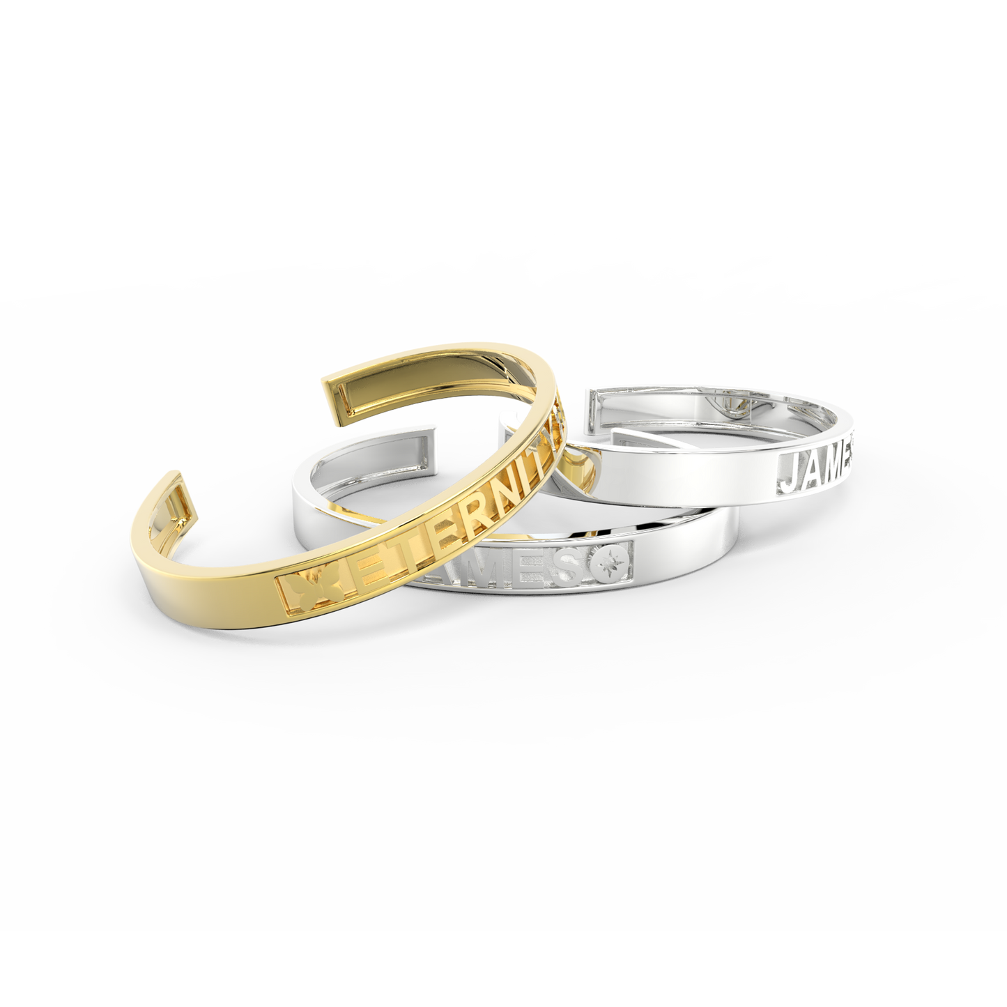 18k Gold Plate CharmMark ModuType Cuff SS25B001G