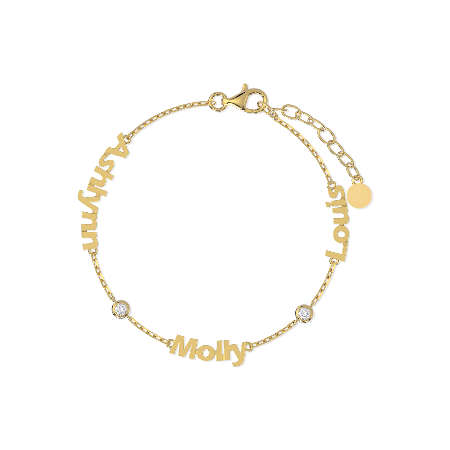 Linked by Love – Name Bracelet with Emotional Spark SB002