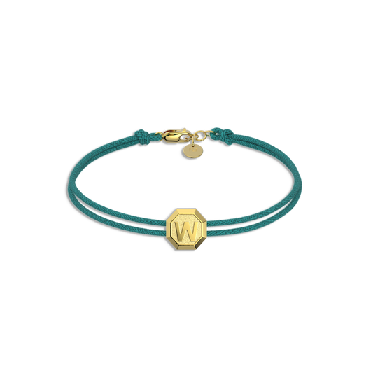 Octagon Facet Minitials Facet Bead Bracelet SB004G