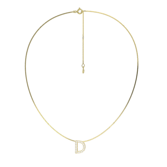 18k Gold Plate Initial Necklace AW24N006G