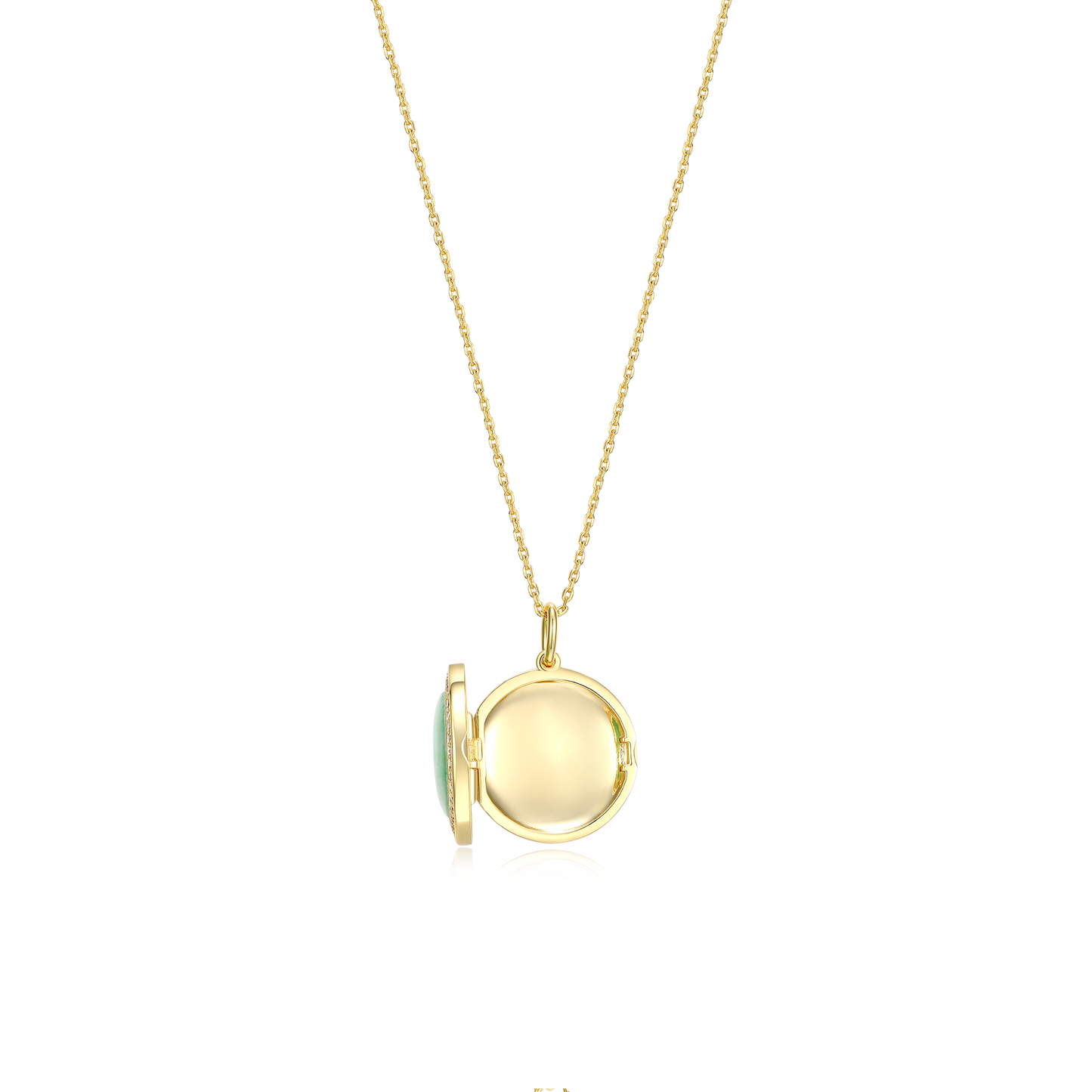 18K Gold Plated Legacy Jade Locket SN004G