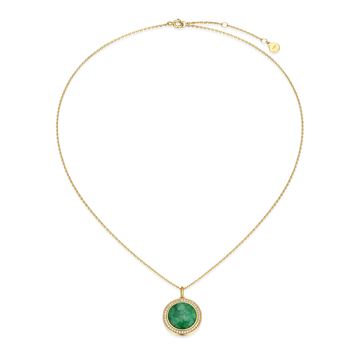 18K Gold Plated Legacy Jade Locket SN004G