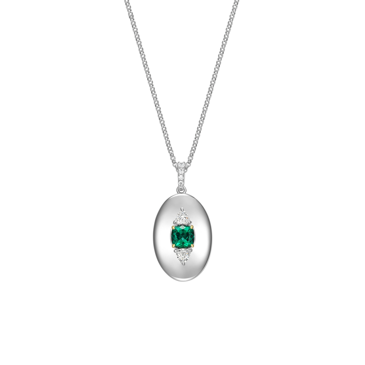 Rhodium Plated Guardian Eye Birthstone Locket SN005R
