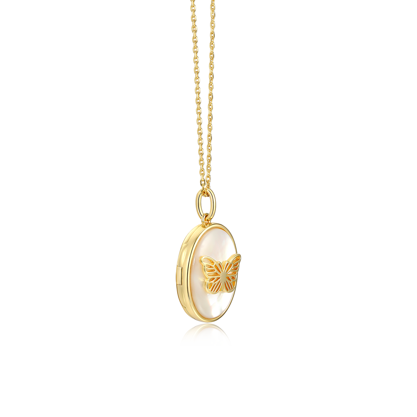 18K Gold Plated Papilio Whisper Locket SN007G