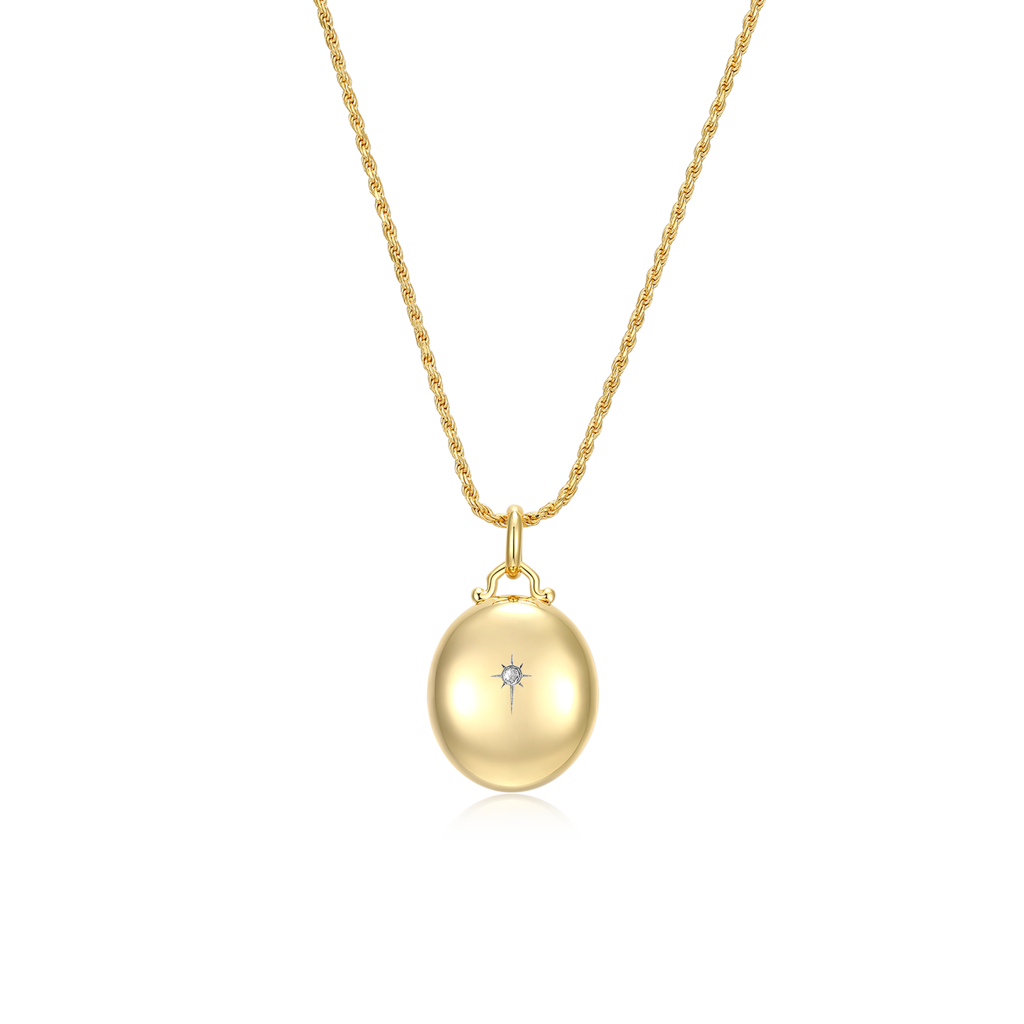 18K Gold Plated Luna Glow  Whisper Locket SN008G