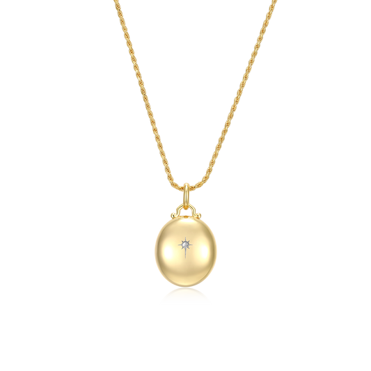 18K Gold Plated Luna Glow  Whisper Locket SN008G