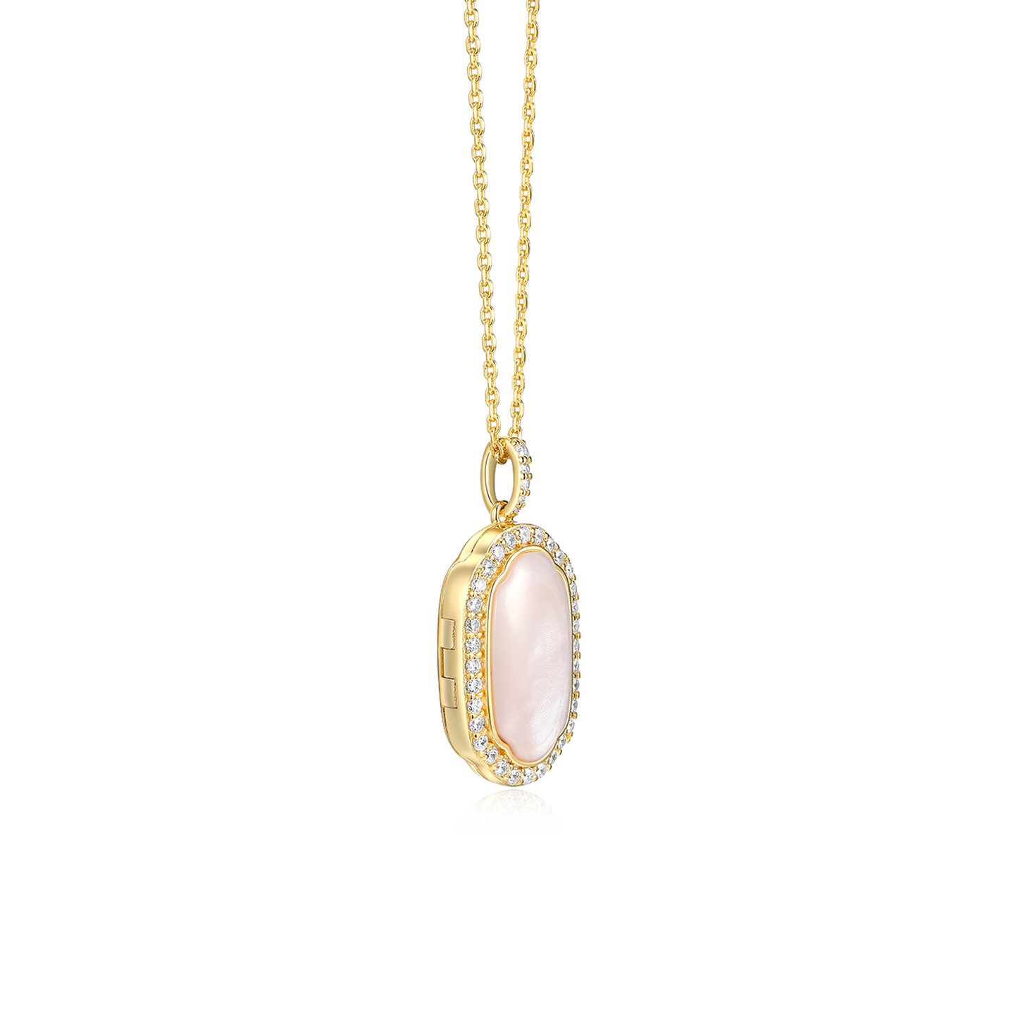 18K Gold Plated Pearl Glow Secret Locket SN012