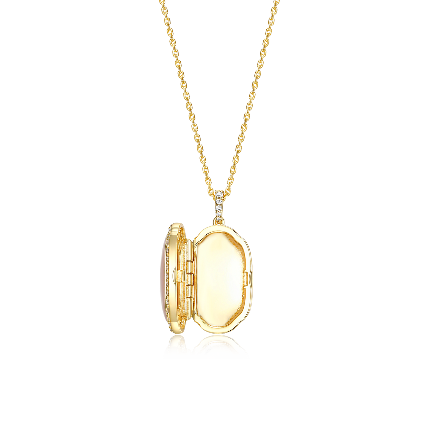 18K Gold Plated Pearl Glow Secret Locket SN012