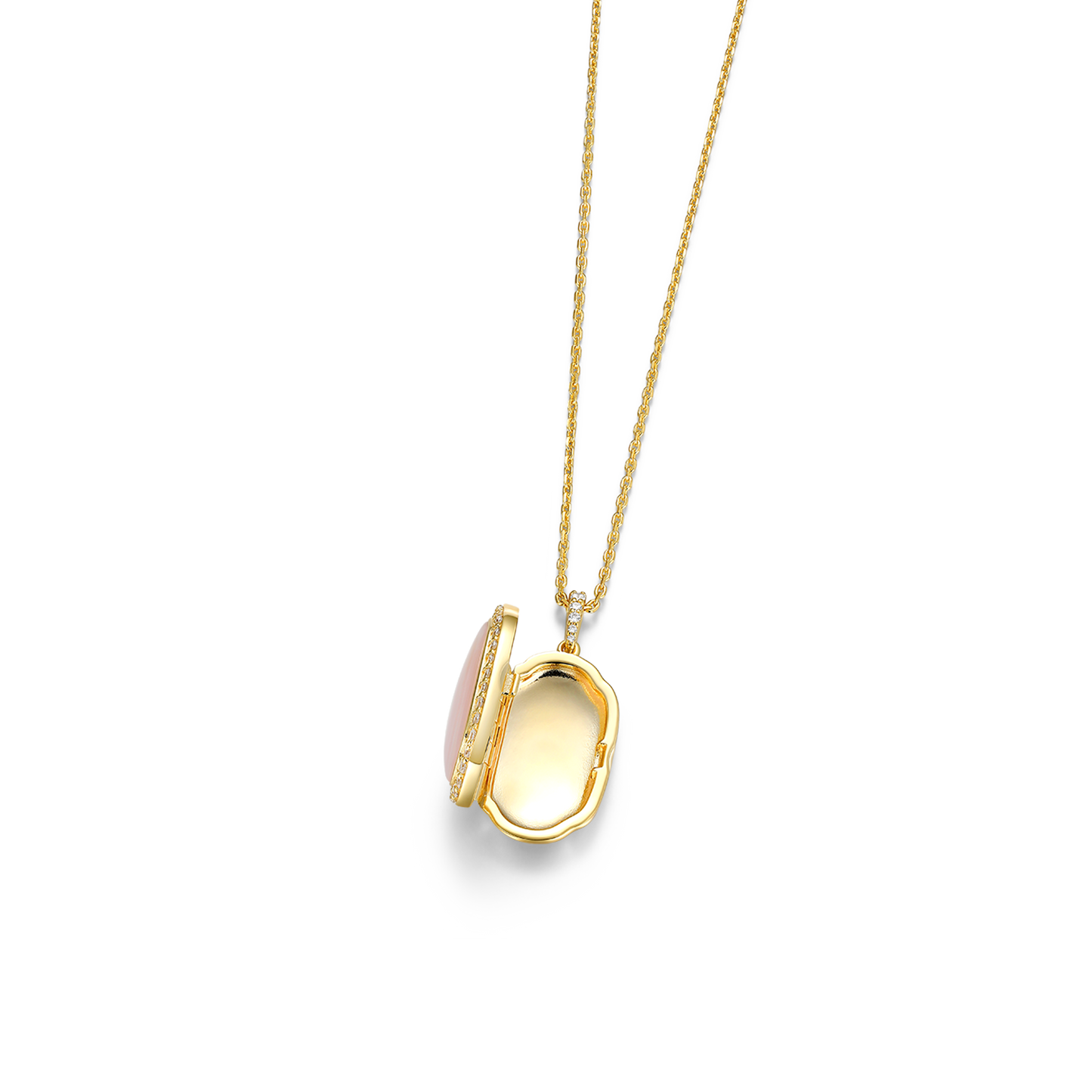 18K Gold Plated Pearl Glow Secret Locket SN012