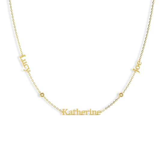 Linked by Love – Name Necklace with Emotional Spark SN014G
