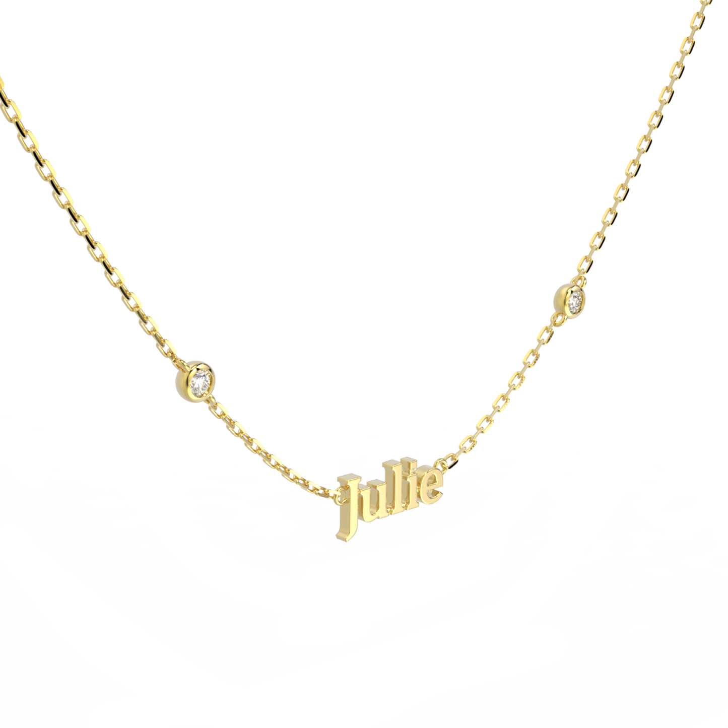 Name Necklace with Emotional Spark SN015B