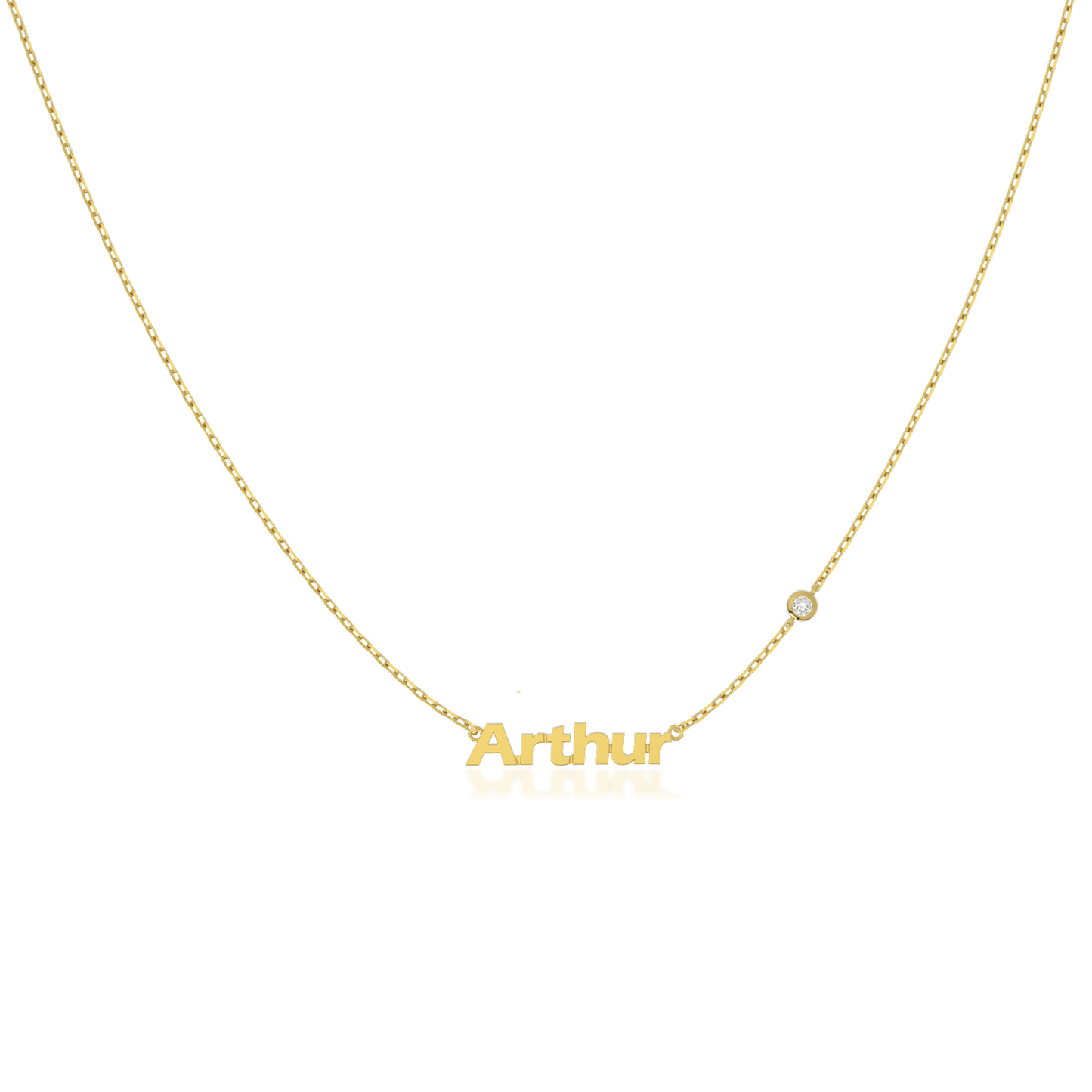Name Necklace with Emotional Spark SN015C
