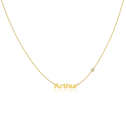 Name Necklace with Emotional Spark SN015C