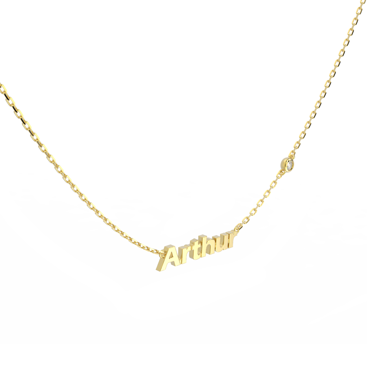 Name Necklace with Emotional Spark SN015C