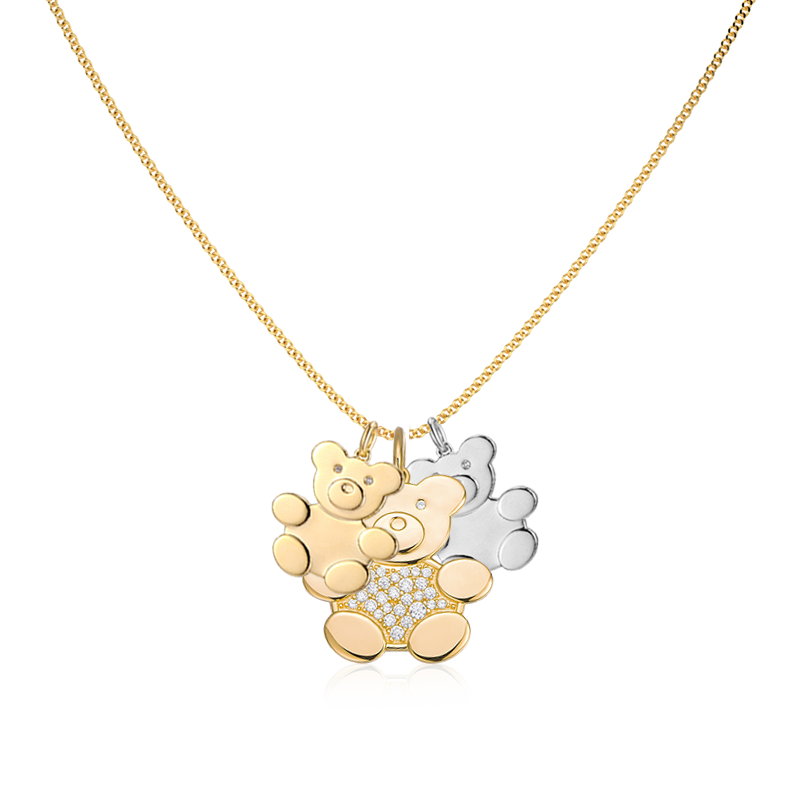 Teddy Family Necklace