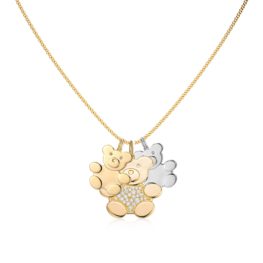 Teddy Family Necklace