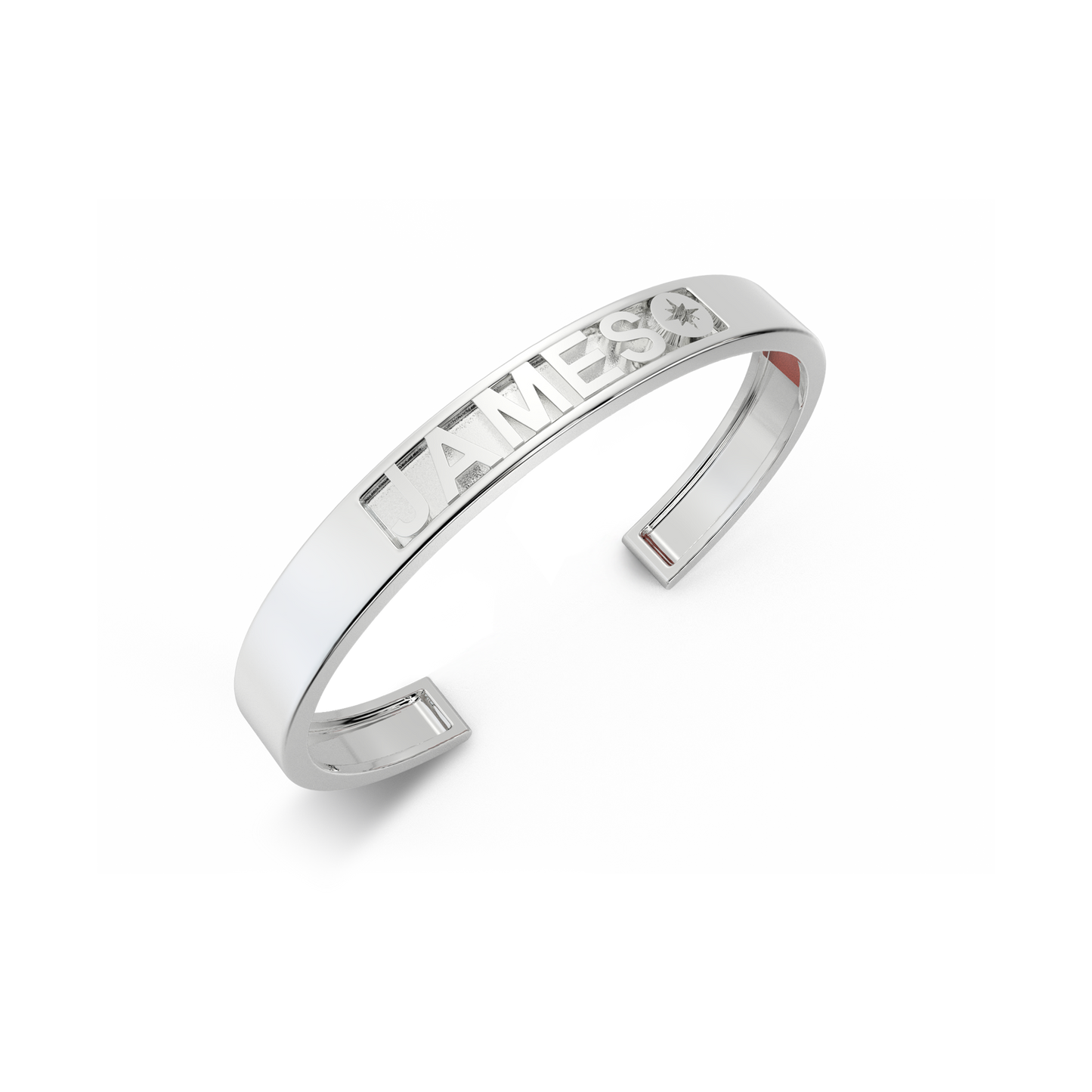 Rhodium Plated CharmMark ModuType Cuff SS25B001R