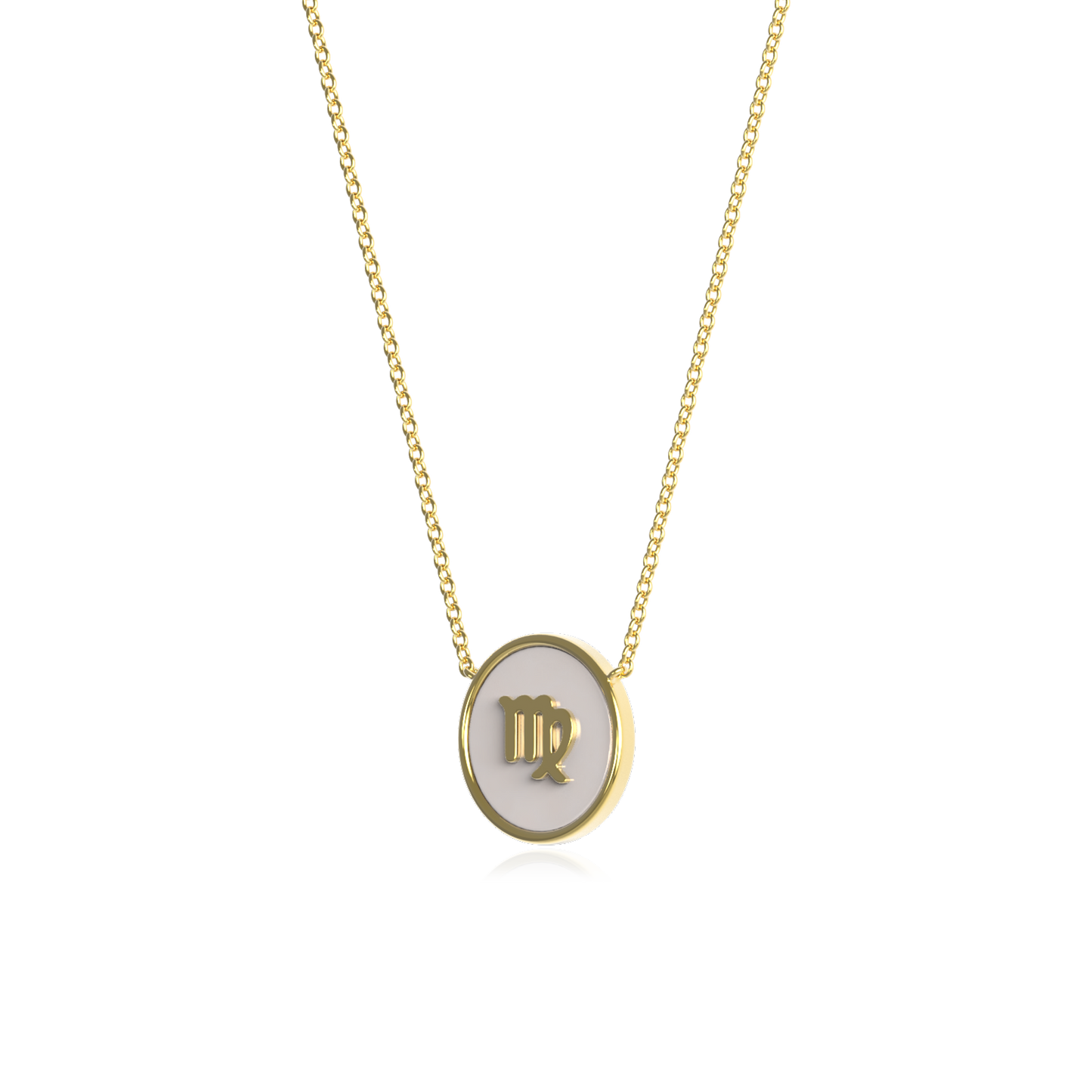 18k Gold Plate Pearl Zodiac Necklace SS25N002G
