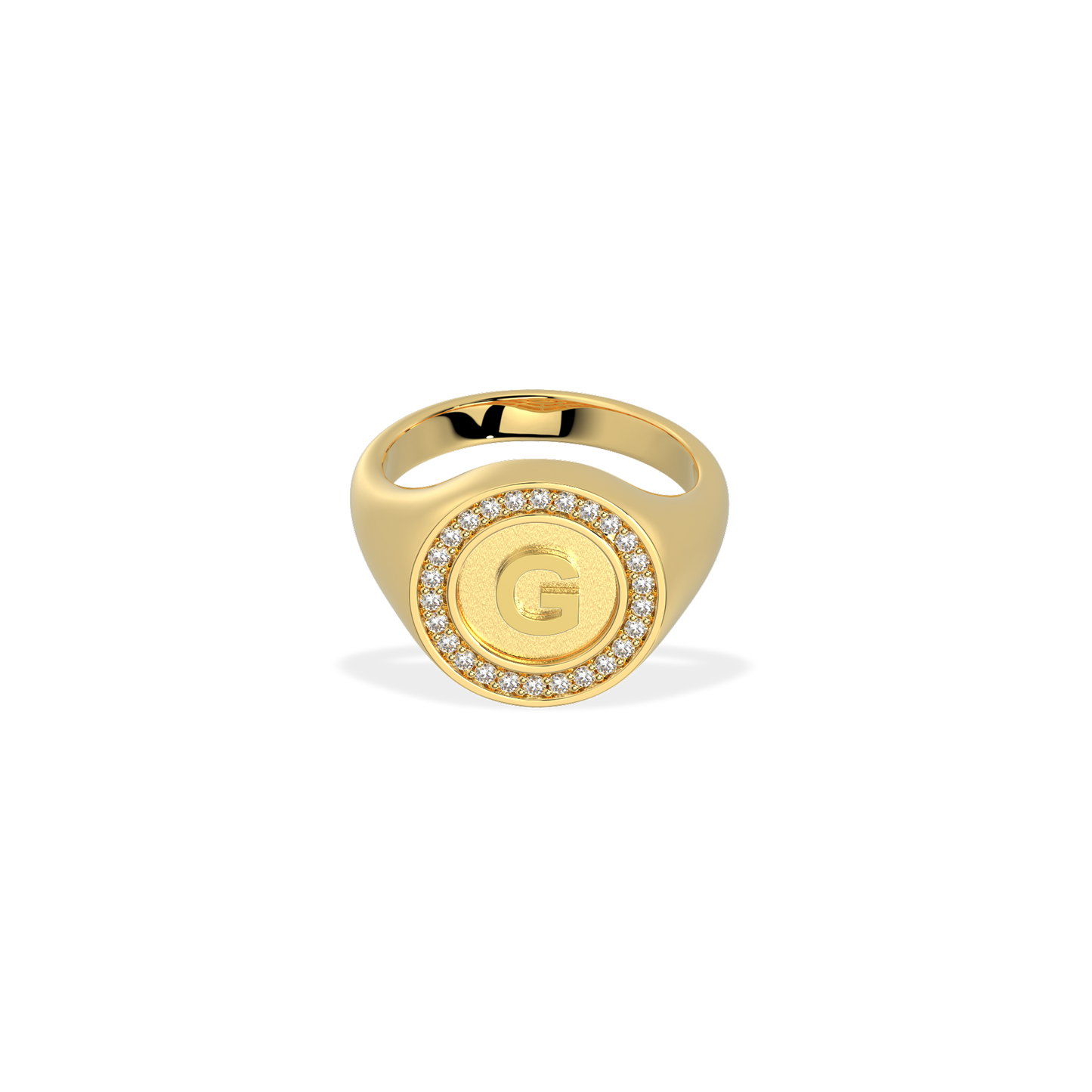 18k Gold Plated Monogram Initial Ring SS25R001G